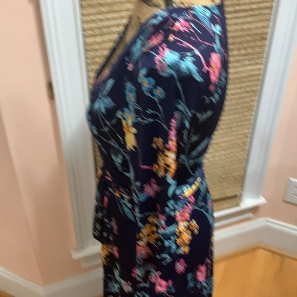 Love, Kuza | Navy Floral Three-Quarter Sleeve Maxi Dress NWOT - Picture 10 of 14